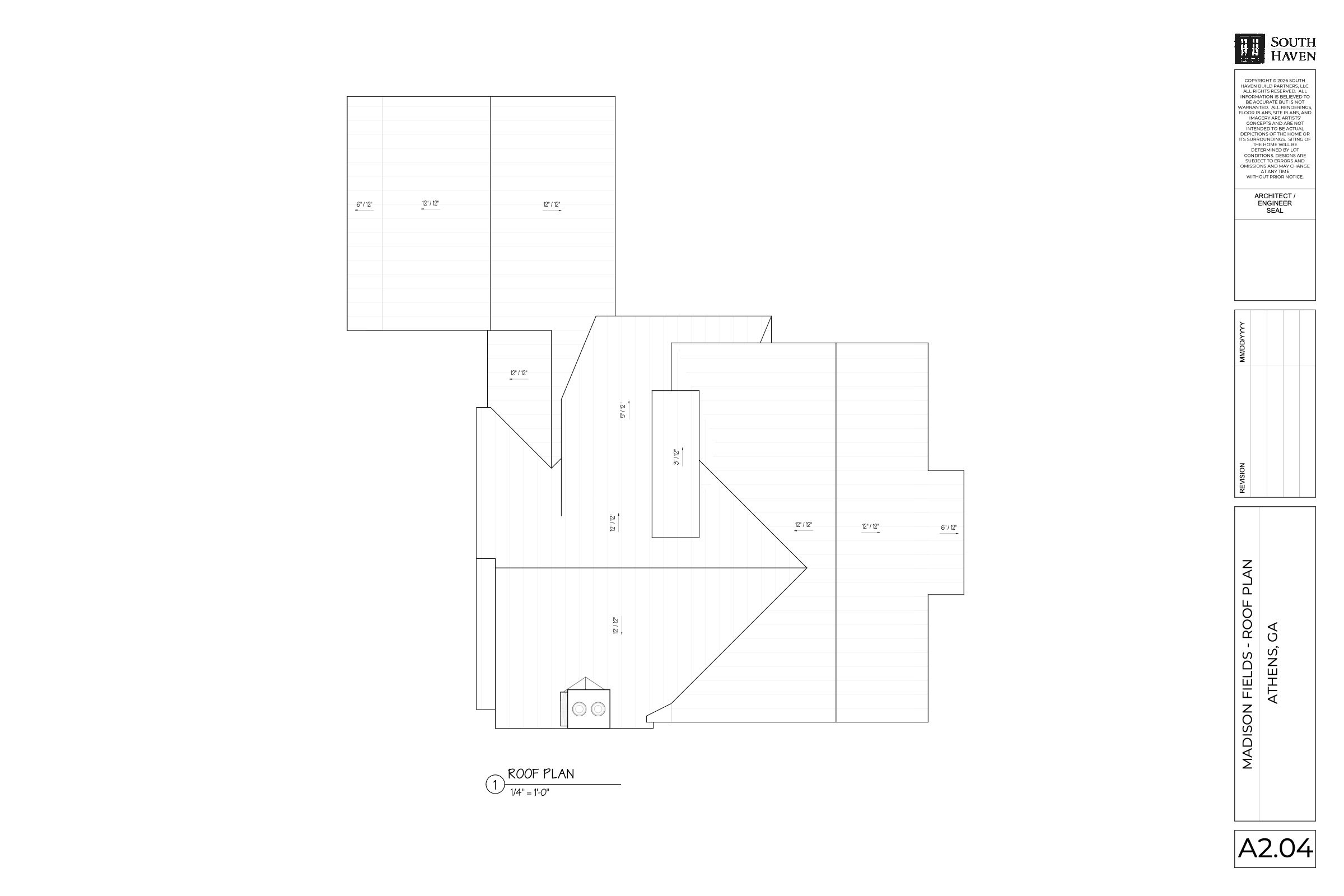 Cottage Four roof plan