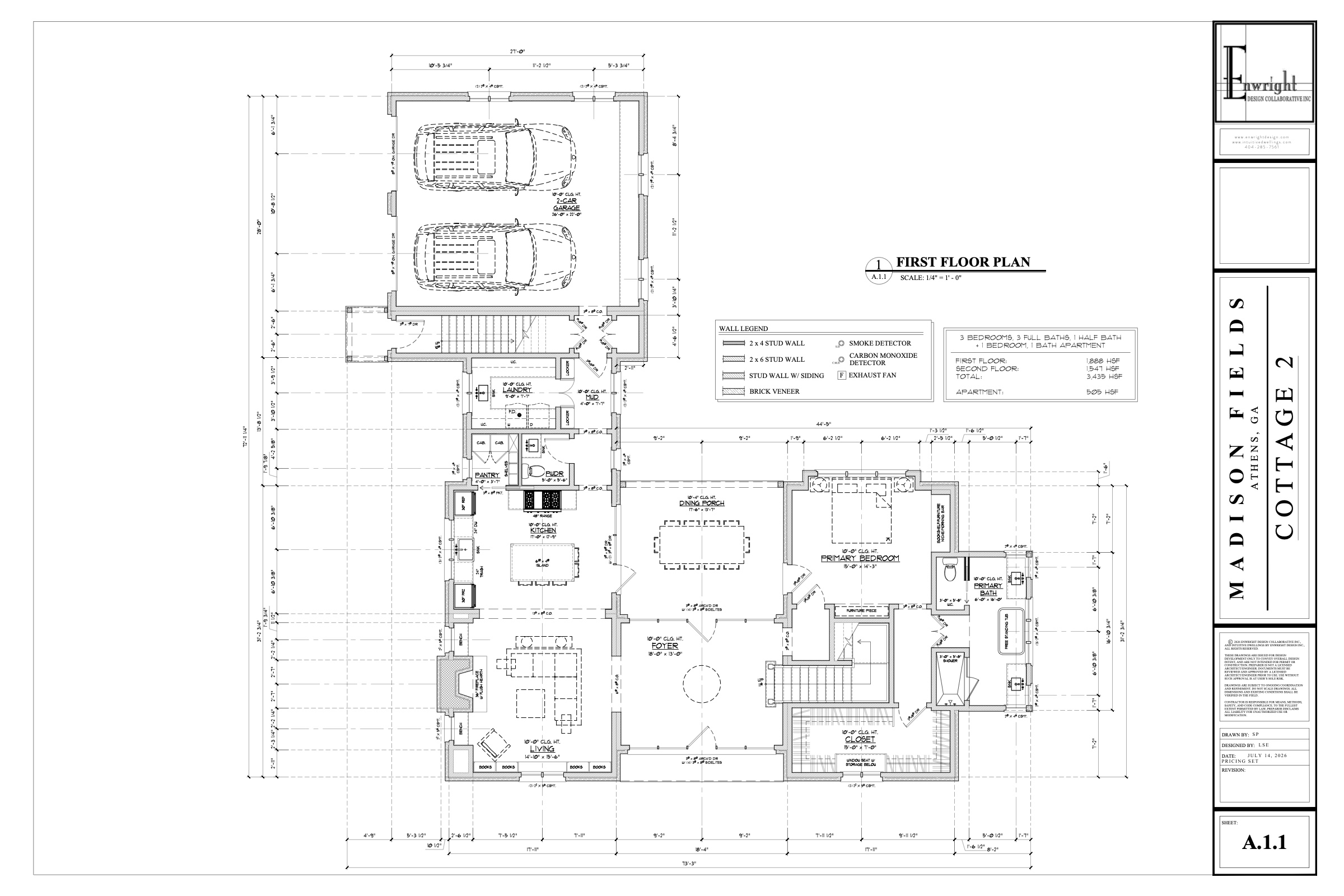 Cottage Two first floor plan