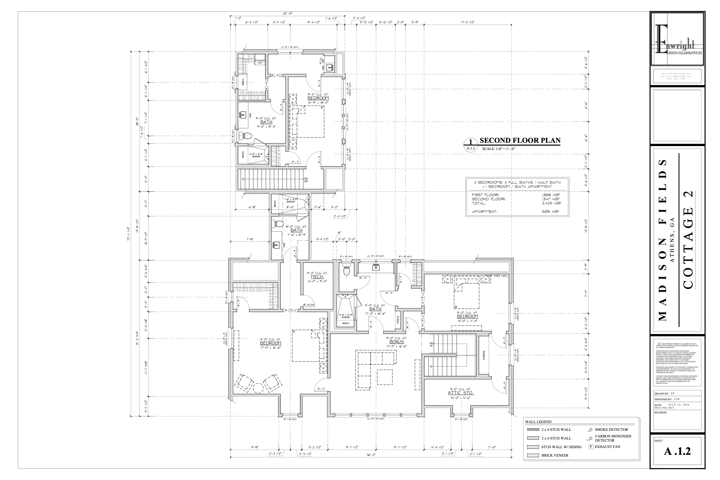 Cottage Two second floor plan